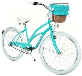 Rower Miejski Damski NEEXT CRUISER 26" 3 biegi SHIMANO LAZUROWO BIAŁY