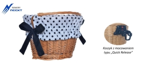 Koszyk wiklinowy rowerowy na CLICK z wkładem mat