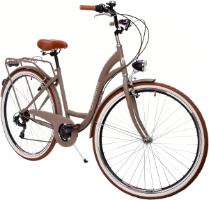 Rower Miejski Damski NEEXT GRACJA 28" 7 biegów Shimano BEŻOWY  MAT