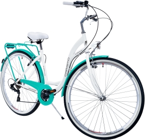 Rower Miejski Damski NEEXT GRACJA 28" 7 biegów Shimano BIAŁO LAZUROWY