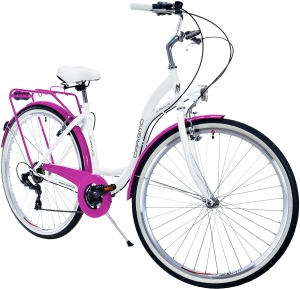 Rower Miejski Damski NEEXT GRACJA 28" 7 biegów Shimano BIAŁO WRZOSOWY