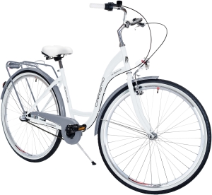 Rower Miejski Damski NEEXT GRACJA 28" 3 biegi Shimano BIAŁO POPIELATY