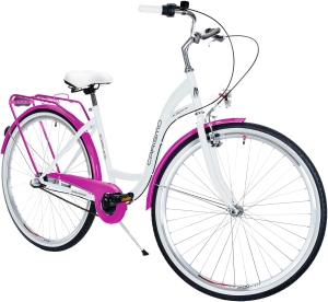 Rower Miejski Damski NEEXT GRACJA 28" 3 biegi Shimano BIAŁO WRZOSOWY