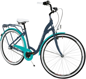 Rower Miejski Damski  NEEXT GRACJA 28" ALU 3 biegi Shimano GRAFITOWO  LAZUROWY