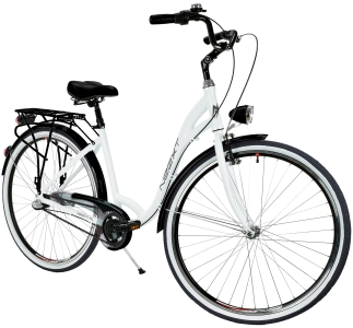 Rower Miejski NEEXT EXELO 28" ALU 3 biegi  BIAŁO CZARNY