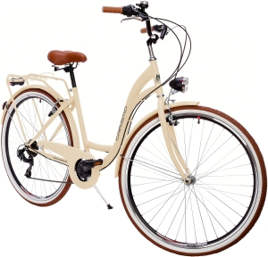 Rower Miejski Damski NEEXT GRACJA 28" 7 biegów Shimano GRAFITOWO  LAZUROWY