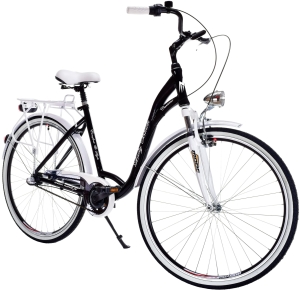 Rower Miejski NEEXT LADY BLACK 28" ALU 3 biegi Czarno Biały