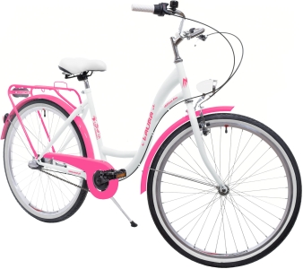 Miejski Damski NEEXT LAURA 26" 3 biegowy Shimano BIAŁO RÓŻOWY