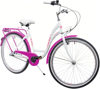 Miejski Damski NEEXT LAURA 26" 3 biegowy Shimano BIAŁO WRZOSOWY