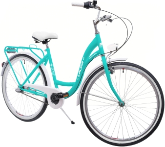 Miejski Damski NEEXT LAURA 26" 3 biegowy Shimano LAZUROWO BIAŁY