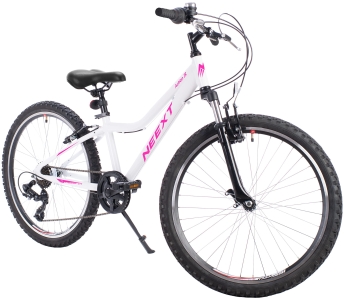 Rower Junior NEEXT ACTION JR 24 cale MTB 6-biegów Aluminiowy Lekki SHIMANO LILIOWY prezent na komunię